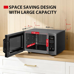 Flatbed/No Turntable Design Microwave Oven with Inverter Technology, Smart Senso