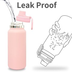32 oz Insulated Water Bottle with Spout Lid – Double Wall Vacuum Sports Water…