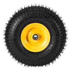 Two 15×6.00-6 15×6-6 15x6x6 Lawn Mower Tires and Wheel 4 Ply Rated