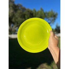 Set of 6 Syracuse China Cantina Lime Green 10.25″ Dinner Plates Wavy Pattern