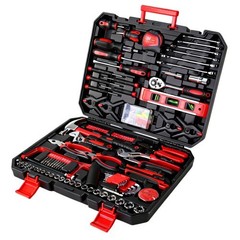 266-Piece Home Tool Set with Rolling Tool Box – Complete Household Hand Tool Kit