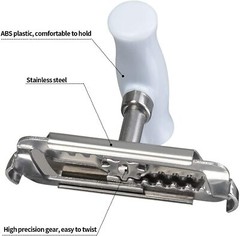Jar Lid Bottle Opener Can Adjustable Remover Stainless Steel Twist Off Grip Easy