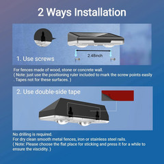 LED Solar Power Fence Lights Deck Door Wall Stair Step Outdoor Garden Decor Lamp