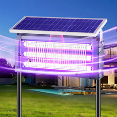 Solar Bug Zapper Outdoor Mosquito Zapper 4500V Waterproof Rechargeable Fly Trap