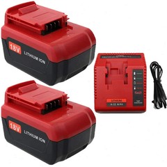 2Pack 18 Volt 8.0Ah Battery for Porter Cable 18V PC18BLX PC18BL OR Charger