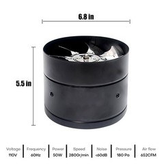 4/6/8/10″ Inline Duct Vent Blower Booster Fan 110V Ceiling Bathroom Ventilation