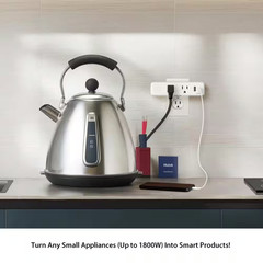 15 Amp Smart Wi-Fi Bluetooth Indoor USB Plug Timer with 2-Outlets, USB Type-A an