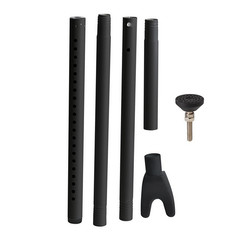Collision Absorbing Telescopic Doorstop 26-49.4 in for Reliable Daily Security