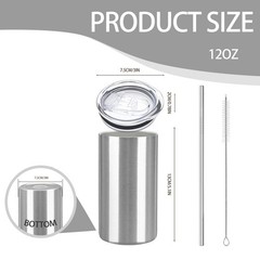 16 Pack Tumblers Blanks Bulk Skinny Straight Tumbler Stainless Steel Double W…