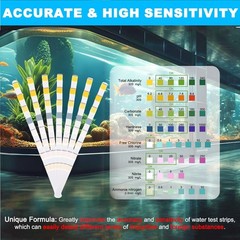 8 in 1 Aquarium Test Kit Fish Tank Test Strips Accurate Water Quality Testing St