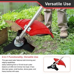 Straight Shaft String Gas Trimmer 4 Stroke 31 CC Weed Grass Eater Brush Cutter