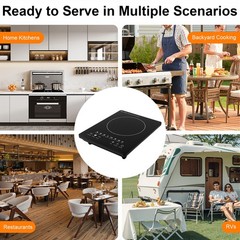 2200W Portable Kitchen Countertop Induction Cooktop Burner Electric Hot Stove