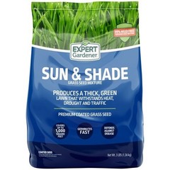 Expert Gardener Sun & Shade Southern Grass Seed Mix, for Sun to Partial Shade, 3