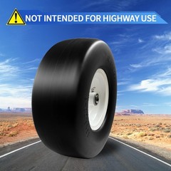 2Pcs 13×5.00-6 Flat Free Tire and Wheel for Lawn Mowers & Zero Turn Mowers, with