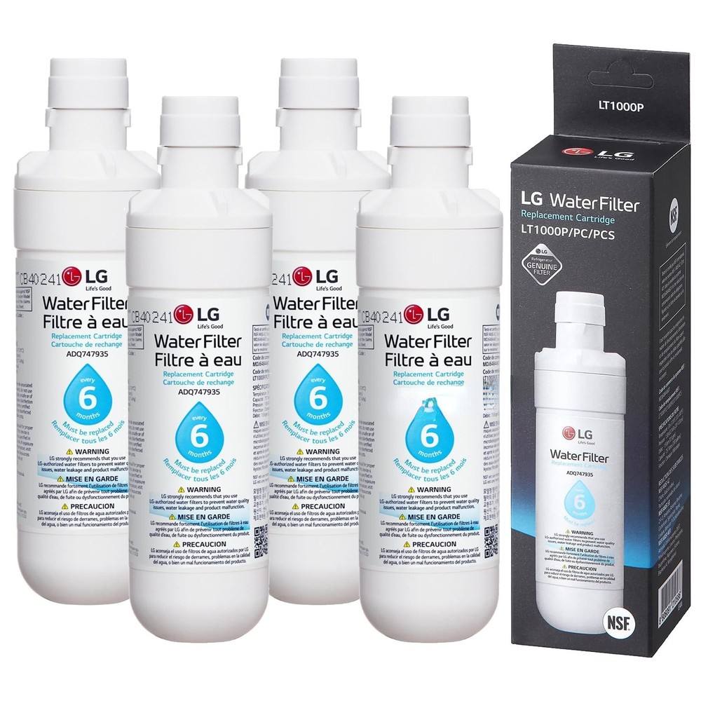 4 PACK Refresh Refrigerator Ice Water Filter For LG LT1000P ADQ747935 Brand New