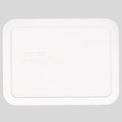 Pyrex 6 Cup New, 1.5 L White Rectangle Replacement Lid Cover 7211-PC, 2 Pack