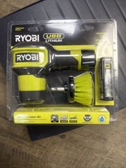 RYOBI FVG51K USB Lithium Compact Scrubber Kit w/ 2.0 Ah Battery & USB Cord *New*