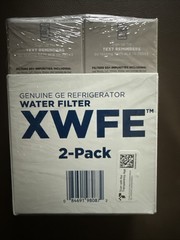 GE XWFE Refrigerator Water Filter, Genuine Replacement Filter, Certified to Red