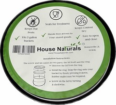 2 Gallon White Food Grade Bucket Pail with Screw on Lid (Pack of 2)