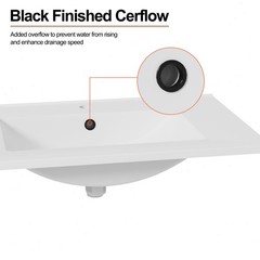 30″ Single Sink Vanity Top Undermount Bathroom Sink
