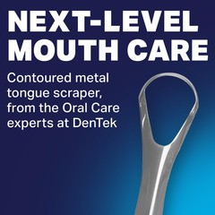 DenTek Metal Tongue Scraper for Better Oral Health – 1 Count (Pack of 1)