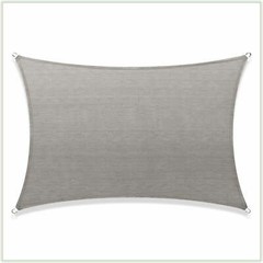 Colourtree Grey Custom Size Rectangle Sun Shade Sail Canopy Fabric Cover Patio
