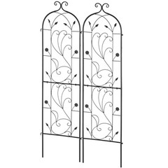 2 Packs Metal Garden Trellis 60″ x 15″ for Climbing Plant Support Rustproof