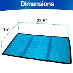 Cooling Gel Pillow Pad w Chill Gel Cells Cooling Mat For Hot Flashes, Dog & More