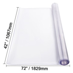 VEVOR PVC Table Protector 42×72 Inch Clear Plastic Desk Protector 2.0mm Thick