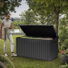 Keter 170 Gal. Resin Deck Box Large Indoor/Outdoor Storage Free Shipping