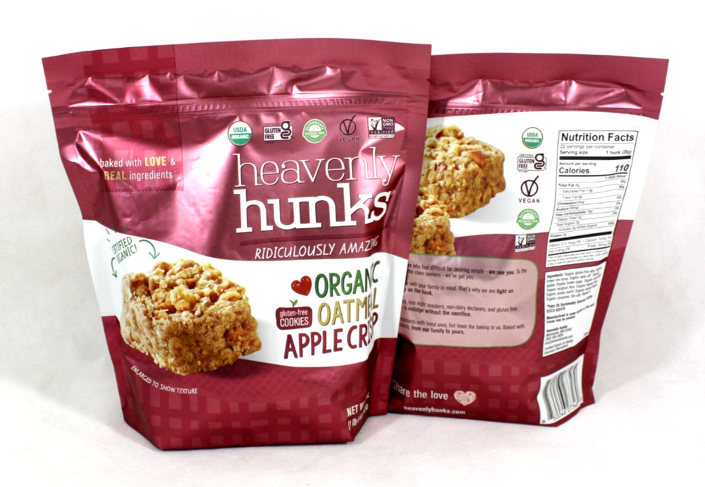 2 Bags of Heavenly Hunks Organic Oatmeal Apple Crisp Cookies 22 Oz New 10/2026