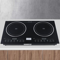 Induction Cooktop 2 Burners Electric Hob Cook Top Stove Ceramic Cooktop 110V