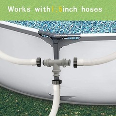 Pool Hose Connector 1.5″ to 1.5″ T-Joint Pool Hose Adapter for Filter Pumps &