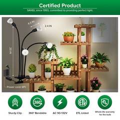 SANSI LED Grow Lights for Indoor Plants Full Spectrum Pot Clip Grow Light USED
