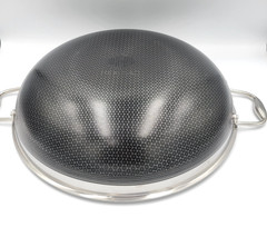 HexClad 14″ WOK with Stainless Steel LID 14-Inch 14 Hybrid Nonstick -Used Good