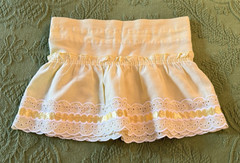 Vintage JC Penny Yellow & White Eyelet Ruffle Valance