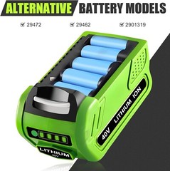 Battery For Greenworks 40V Lithium G-MAX Battery &Charger 29472 20292 206722