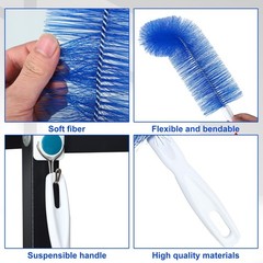 3-Pack Bendable Fan Cleaning Brush – Reusable Microfiber Duster for Fans&Curtain