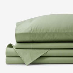 Classic Cool Organic Cotton Percale Solid Bed Sheet Set