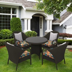 4PCS 3″ Thick Outdoor Chair Seat Pads Cushions Patio Furniture Water Resistant