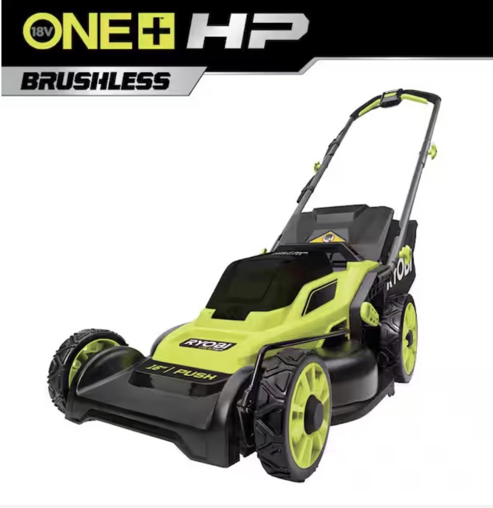 RYOBI 18V Lawn Mower 16in USED Cordless Push Lawn Mower With Bag (Tool Only)