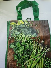Meijer Reusable Tote Bag Grocery Shopping Vegetables Logo Multi Color 8x13x14″
