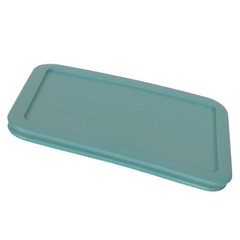 Pyrex 7210-PC Turquoise Rectangle 3 Cup Storage Lid Cover 2PK for Glass Dish