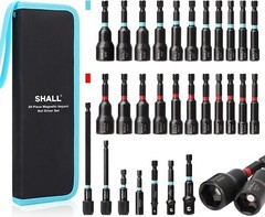 SHALL 29PC Magnetic Hex Nut Driver Set,1/4 ” Shank SAE & Metric Power Drill Bit