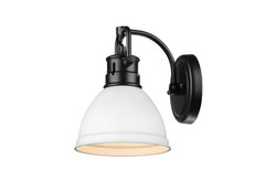 Duncan 4.875 in. 1-Light Matte Black Vanity Light by Golden Lighting