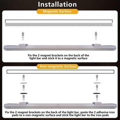12 Inch LED Light Bar USB Powered 3 Colors White, Warm White, Yellow, with Switc