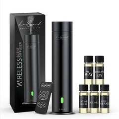 AROMA Mini Diffuser 1200 Sqft. SILVER W/ 5 PREMIUM Scents 20ml Hotel Collection