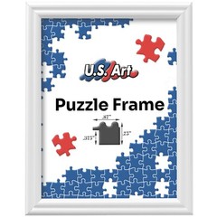 White Puzzle Frame .75″ Inch Wide – Handmade Solid Wood Picture Frames