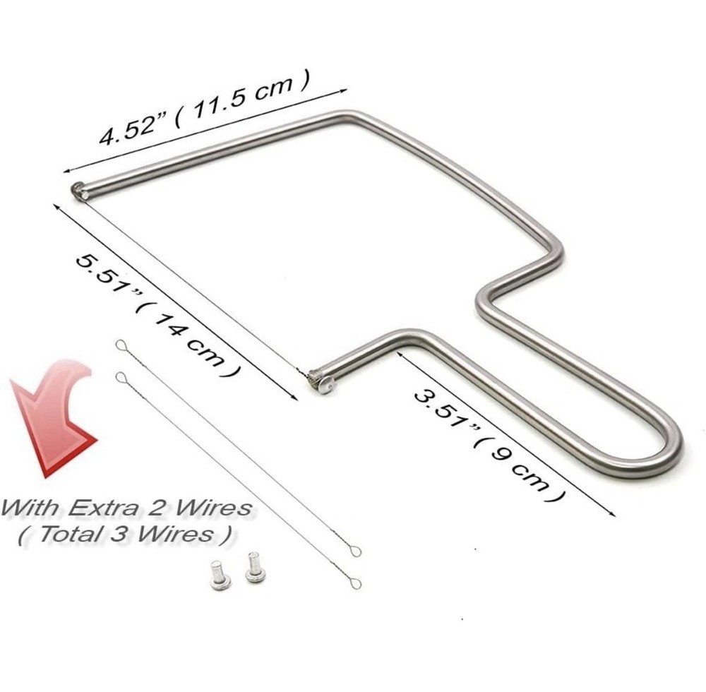Cheese Slicer Cutter with Extra 2 Wires Stainless Steel Kitchen Tool