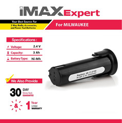 2.4V 3Ah NiMh Battery for Milwaukee 48-11-0100 6538-1 6539-1 6539-6 6540-1